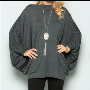 Acting Pro black dolman sleeve top